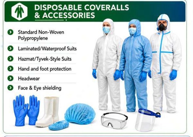 Disposable Coveralls & Accessories contents